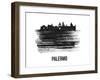 Palermo Skyline Brush Stroke - Black II-NaxArt-Framed Art Print