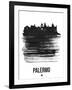 Palermo Skyline Brush Stroke - Black-NaxArt-Framed Art Print