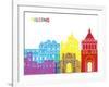 Palermo Skyline Pop-paulrommer-Framed Art Print