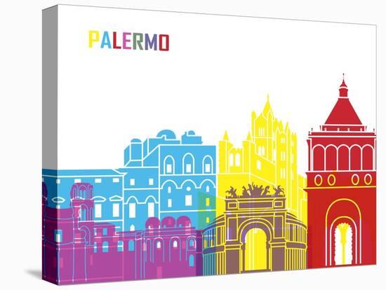 Palermo Skyline Pop-paulrommer-Stretched Canvas