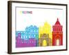 Palermo Skyline Pop-paulrommer-Framed Art Print