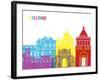 Palermo Skyline Pop-paulrommer-Framed Art Print