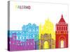 Palermo Skyline Pop-paulrommer-Stretched Canvas