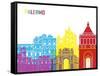 Palermo Skyline Pop-paulrommer-Framed Stretched Canvas