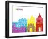 Palermo Skyline Pop-paulrommer-Framed Art Print