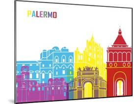 Palermo Skyline Pop-paulrommer-Mounted Art Print