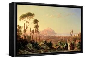 Palermo with Mount Pellegrino, C.1850-Carl Wilhelm Goetzloff-Framed Stretched Canvas