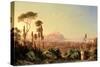 Palermo with Mount Pellegrino, C.1850-Carl Wilhelm Goetzloff-Stretched Canvas