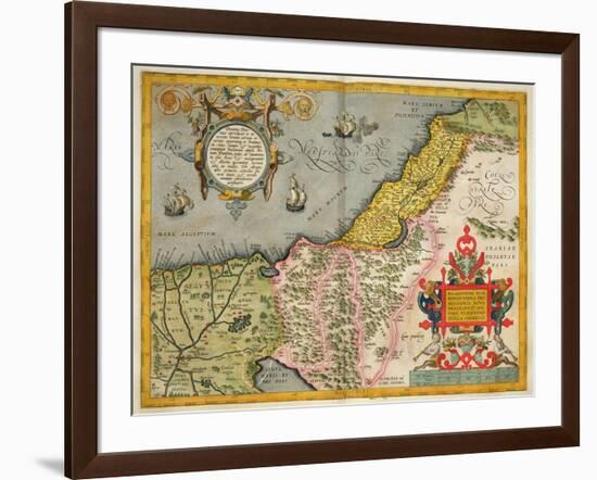 Palestine and the Promised Land, from the 'Theatrum Orbis Terrarum', 1603-Abraham Ortelius-Framed Giclee Print