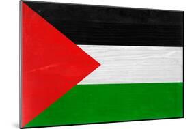 Palestine Flag Design with Wood Patterning - Flags of the World Series-Philippe Hugonnard-Mounted Art Print