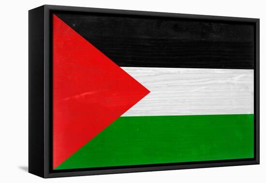 Palestine Flag Design with Wood Patterning - Flags of the World Series-Philippe Hugonnard-Framed Stretched Canvas