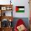 Palestine Flag Design with Wood Patterning - Flags of the World Series-Philippe Hugonnard-Art Print displayed on a wall