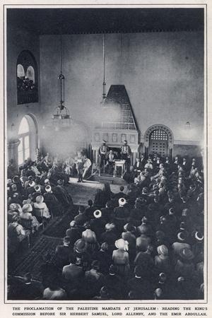 'Palestine Mandate 1922' Photographic Print