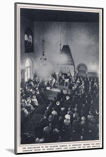 Palestine Mandate 1922-null-Mounted Photographic Print