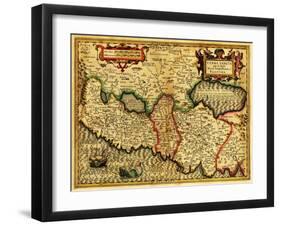 Palestine - Panoramic Map-Lantern Press-Framed Art Print