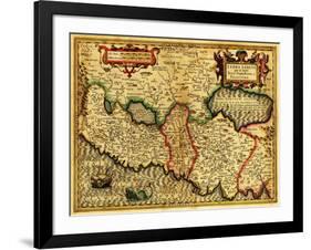 Palestine - Panoramic Map-Lantern Press-Framed Art Print