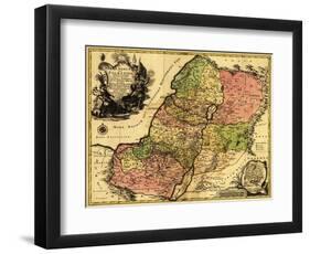 Palestine - Panoramic Map-Lantern Press-Framed Art Print