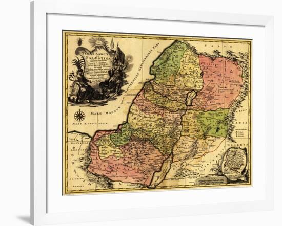 Palestine - Panoramic Map-Lantern Press-Framed Art Print