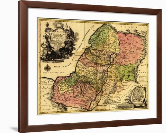 Palestine - Panoramic Map-Lantern Press-Framed Art Print