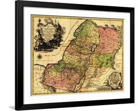 Palestine - Panoramic Map-Lantern Press-Framed Art Print