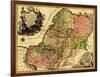 Palestine - Panoramic Map-Lantern Press-Framed Art Print