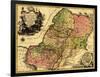 Palestine - Panoramic Map-Lantern Press-Framed Art Print