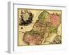 Palestine - Panoramic Map-Lantern Press-Framed Art Print