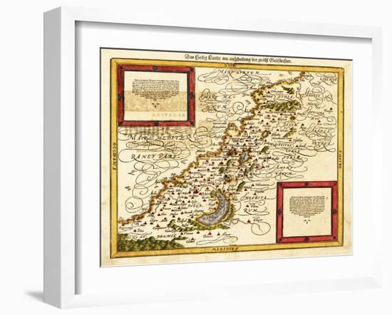 Palestine - Panoramic Map-Lantern Press-Framed Art Print