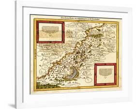 Palestine - Panoramic Map-Lantern Press-Framed Art Print