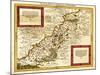 Palestine - Panoramic Map-Lantern Press-Mounted Art Print