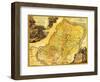 Palestine - Panoramic Map-Lantern Press-Framed Art Print