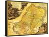 Palestine - Panoramic Map-Lantern Press-Framed Stretched Canvas