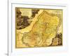 Palestine - Panoramic Map-Lantern Press-Framed Art Print