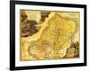 Palestine - Panoramic Map-Lantern Press-Framed Art Print