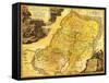 Palestine - Panoramic Map-Lantern Press-Framed Stretched Canvas