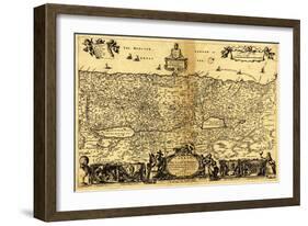 Palestine - Panoramic Map-Lantern Press-Framed Art Print