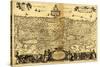 Palestine - Panoramic Map-Lantern Press-Stretched Canvas