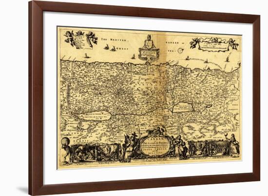 Palestine - Panoramic Map-Lantern Press-Framed Art Print