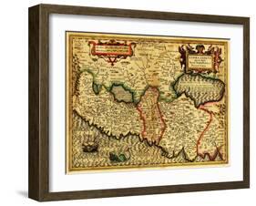 Palestine - Panoramic Map-Lantern Press-Framed Art Print