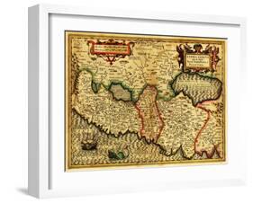 Palestine - Panoramic Map-Lantern Press-Framed Art Print