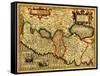 Palestine - Panoramic Map-Lantern Press-Framed Stretched Canvas