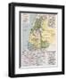 Palestine Tribes Old Map With Jerusalem Insert Maps-marzolino-Framed Art Print