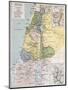 Palestine Tribes Old Map With Jerusalem Insert Maps-marzolino-Mounted Art Print