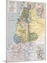 Palestine Tribes Old Map With Jerusalem Insert Maps-marzolino-Mounted Art Print