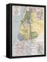Palestine Tribes Old Map With Jerusalem Insert Maps-marzolino-Framed Stretched Canvas