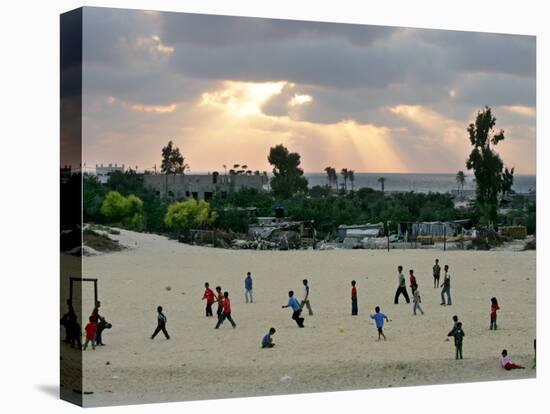 Palestinian Children from the Al-Mawasi Enclave-null-Stretched Canvas