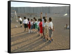 Palestinian Children Line Up-null-Framed Stretched Canvas