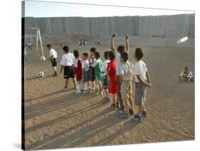 Palestinian Children Line Up-null-Stretched Canvas