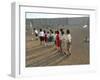 Palestinian Children Line Up-null-Framed Premium Photographic Print