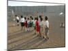 Palestinian Children Line Up-null-Mounted Premium Photographic Print